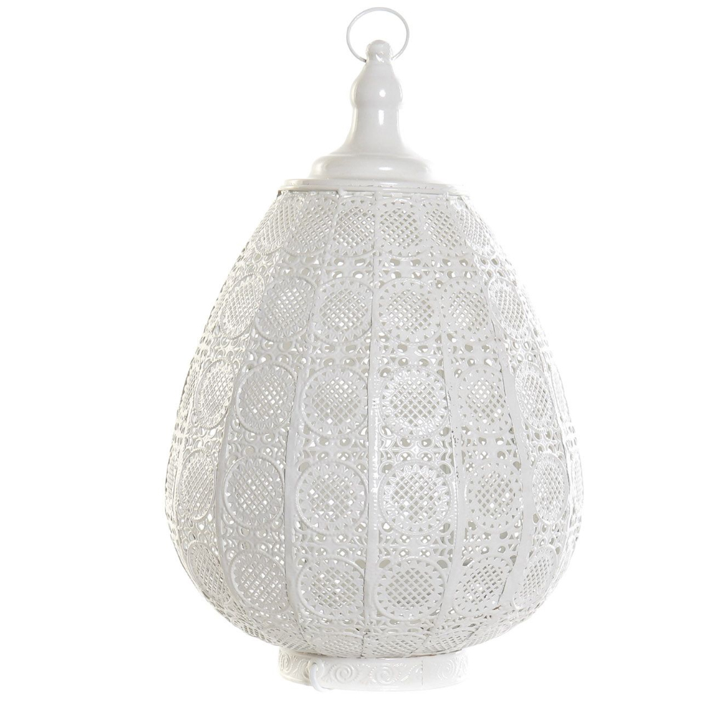 Lampe à poser en métal blanc H50cm Lampe à poser en métal blanc H50cm