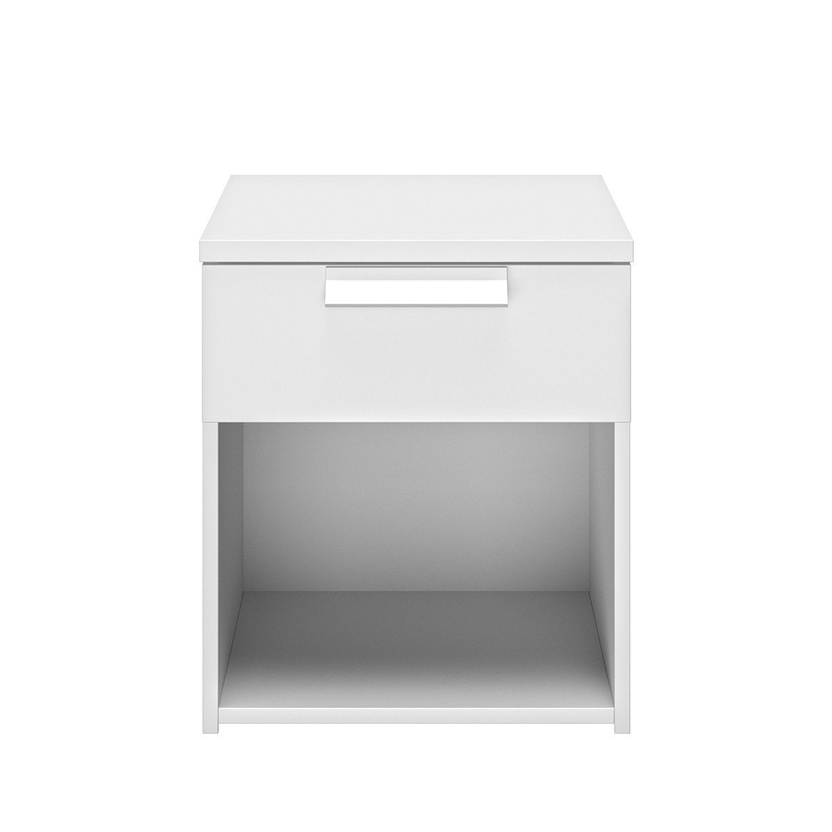 Chevet 1 tiroir H50cm - Blanc (photo) Chevet 1 tiroir H50cm - Blanc