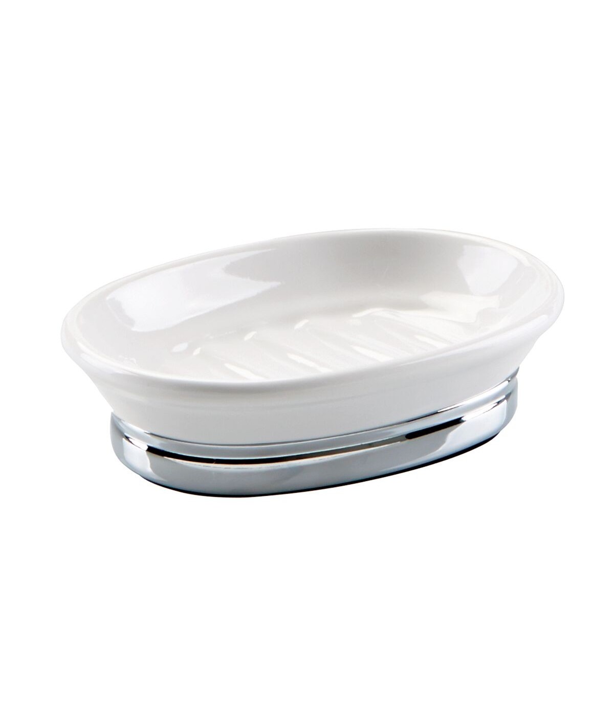 Porte-savon blanc chromé Porte-savon blanc chromé