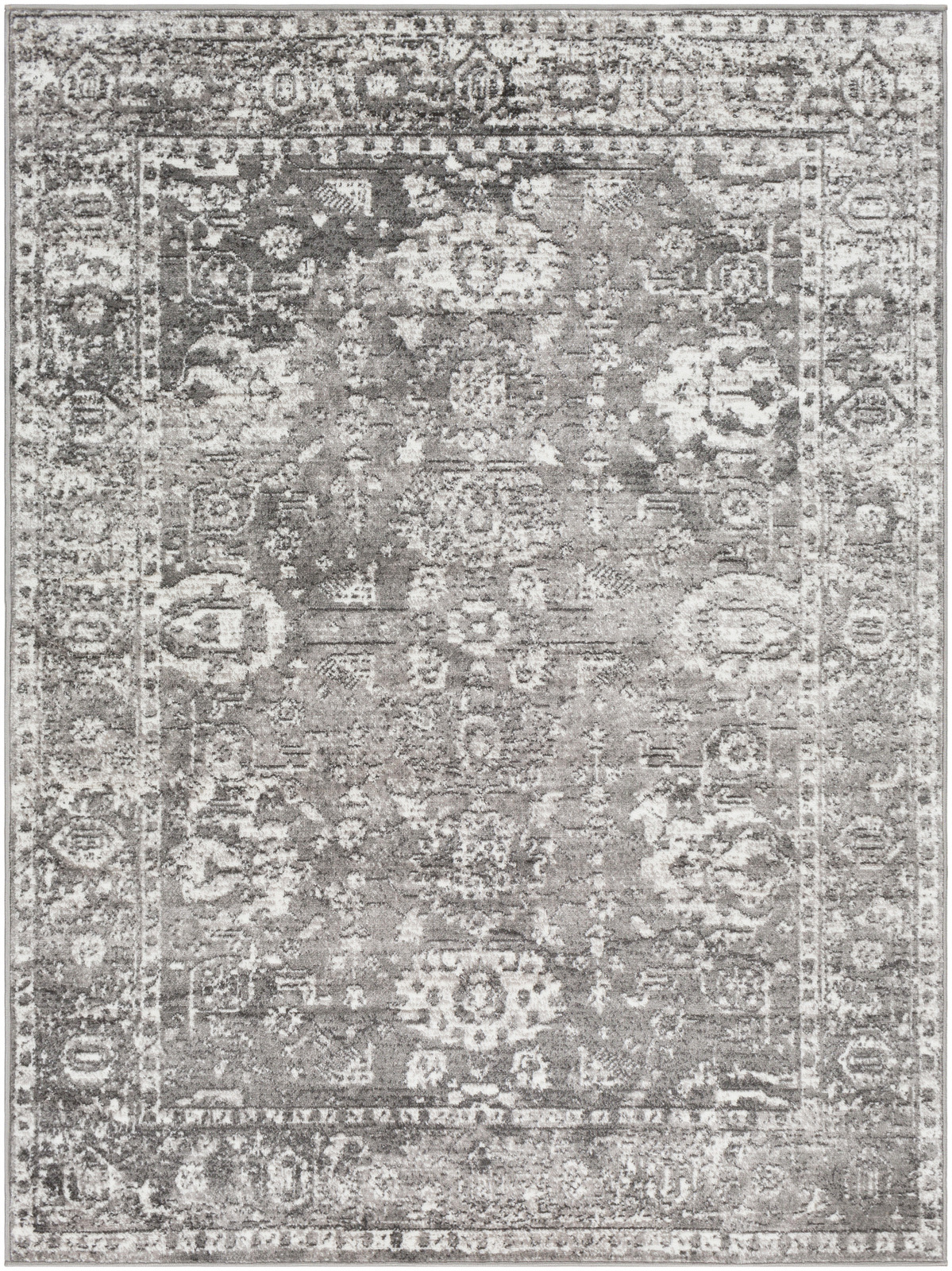 Tapis de salon classique gris et blanc 160x220 Tapis de salon classique gris et blanc 160x220