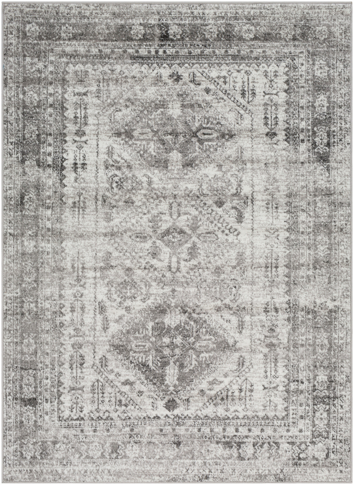 Tapis de salon classique gris et blanc 160x220 Tapis de salon classique gris et blanc 160x220