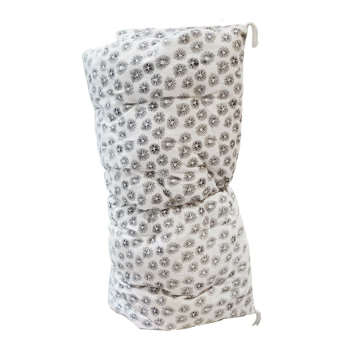 Edredon sur-matelas coton imprimé blanc Edredon sur-matelas coton imprimé blanc