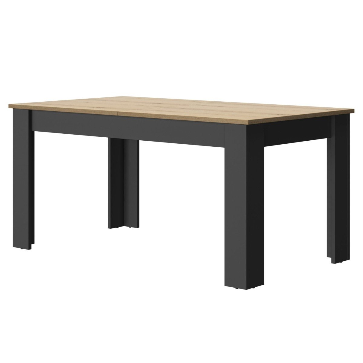 Table à manger rectangulaire extensible 8 pers. - Marron Table à manger rectangulaire extensible 8 pers. - Marron