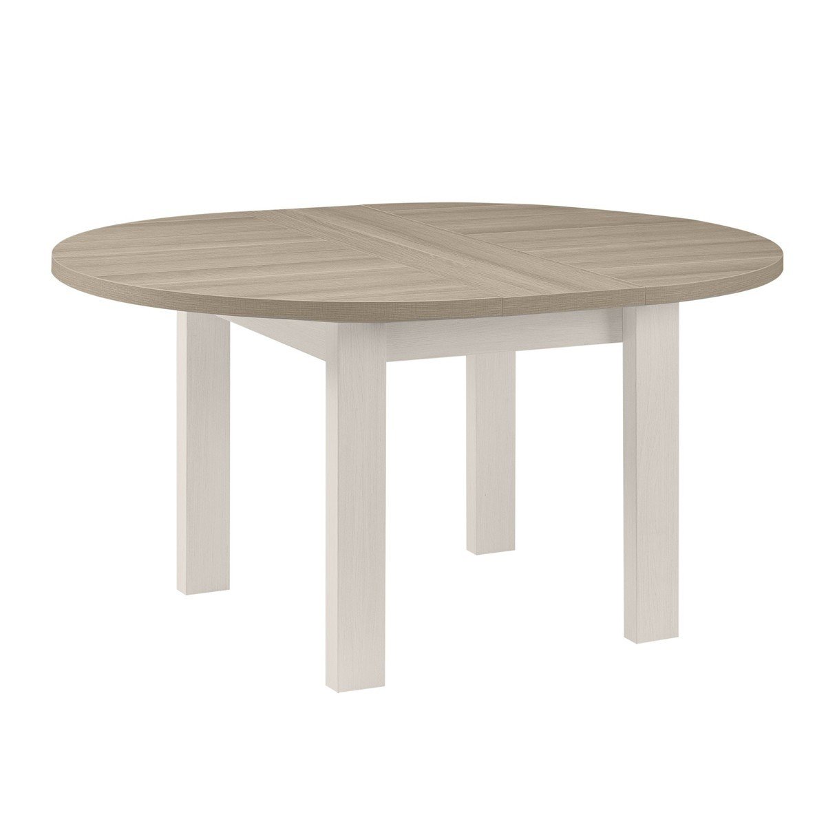 Table à manger ronde avec allonge incluse - Marron Table à manger ronde avec allonge incluse - Marron