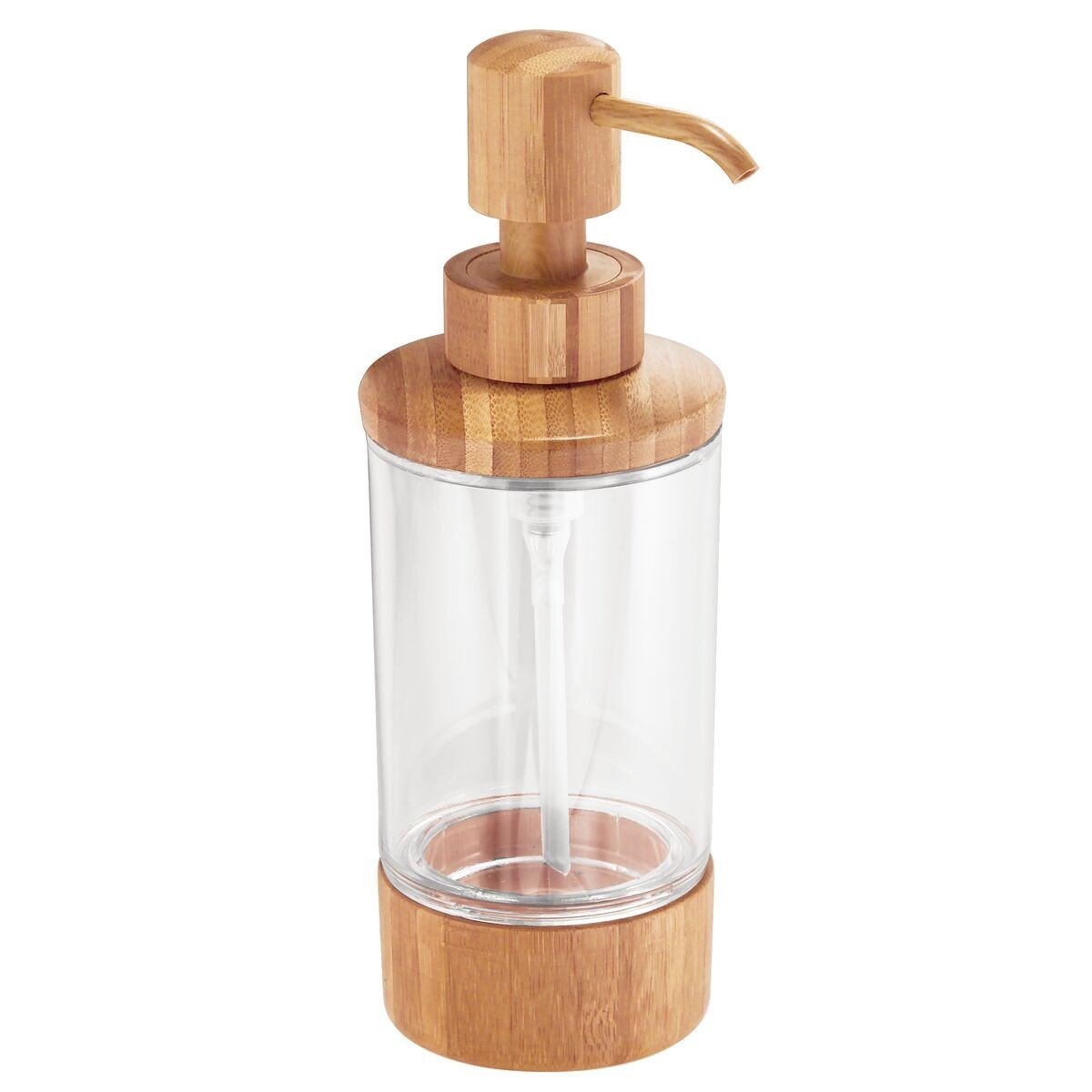 Distributeur de savon bambou - Transparent Distributeur de savon bambou - Transparent