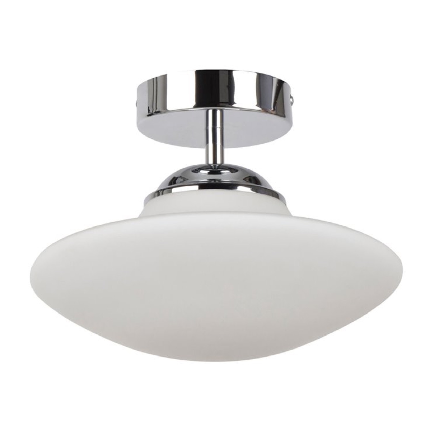 Plafonnier de salle de bain métal et verre D23cm Plafonnier de salle de bain métal et verre D23cm