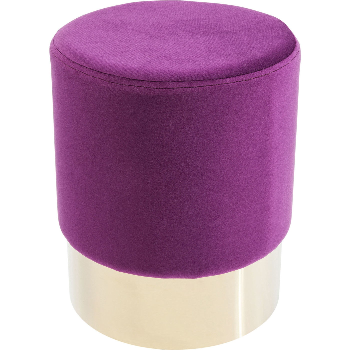 Tabouret en velours violet et acier doré D35 Tabouret en velours violet et acier doré D35