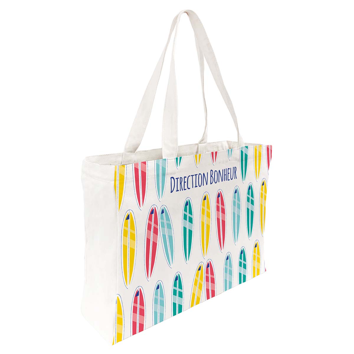 Tote Bag Coton Imprimé Planches De Surf Tote Bag Coton Imprimé Planches De Surf