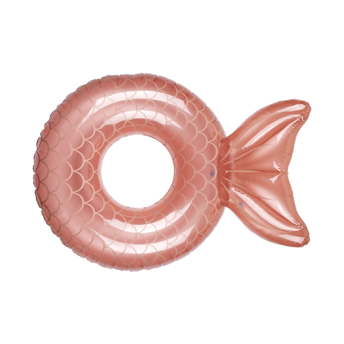 Bouée gonflable rose et or sirène