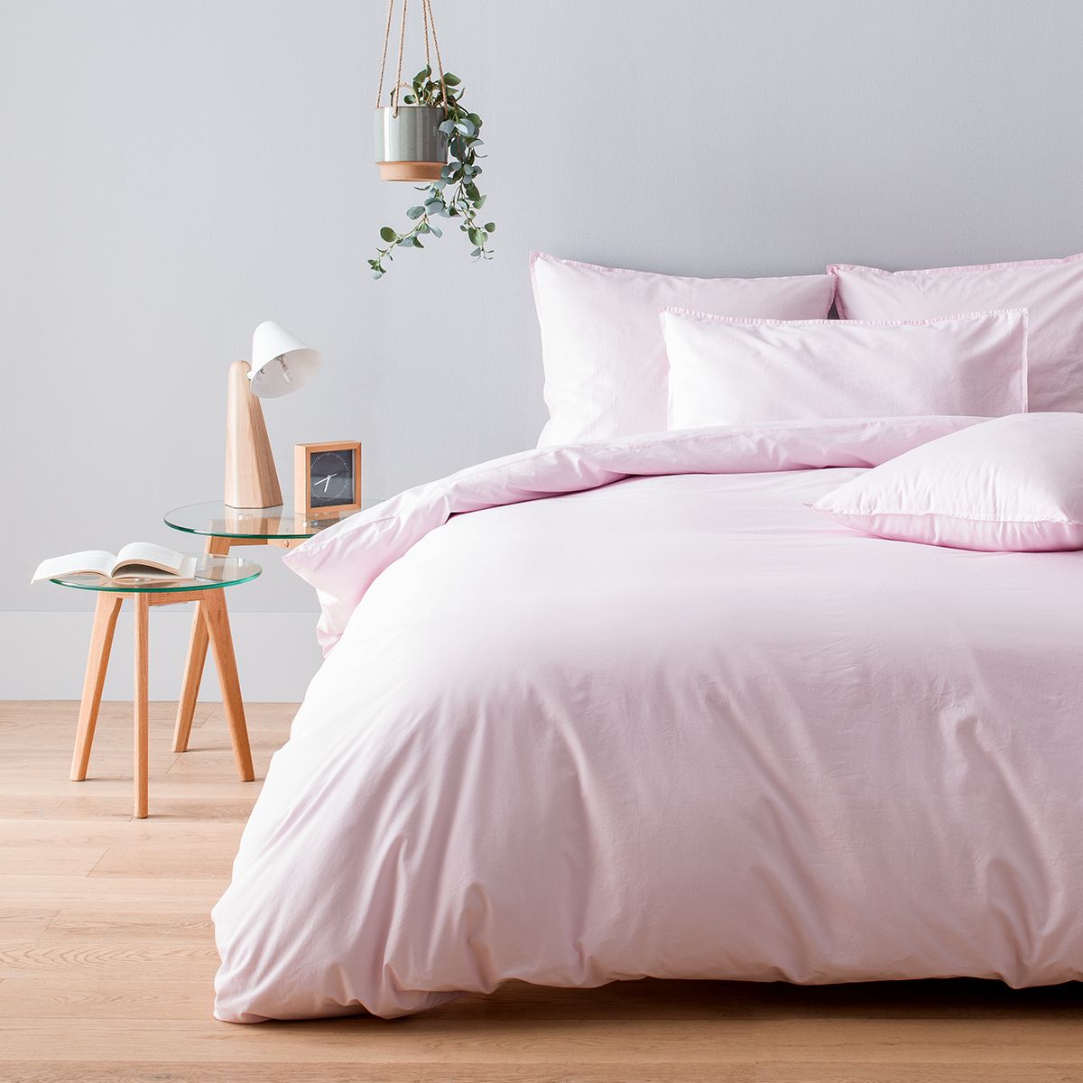 en Coton responsable Rose pâle 240x260 cm en Coton responsable Rose pâle 240x260 cm