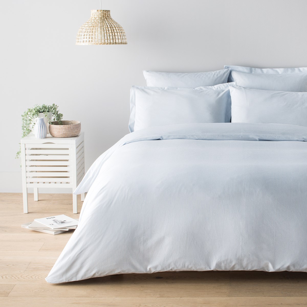en Coton Bleu ciel 220x240 cm en Coton Bleu ciel 220x240 cm