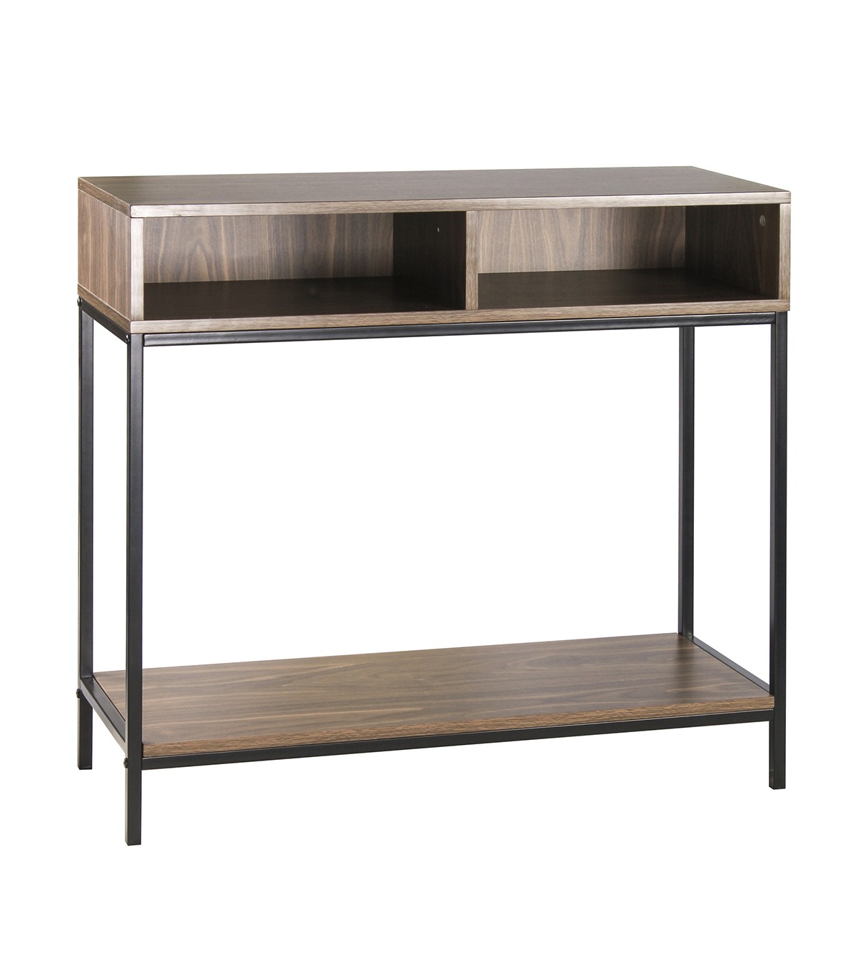 Console d'entrée 2 casiers et 1 étagère - Marron Console d'entrée 2 casiers et 1 étagère - Marron