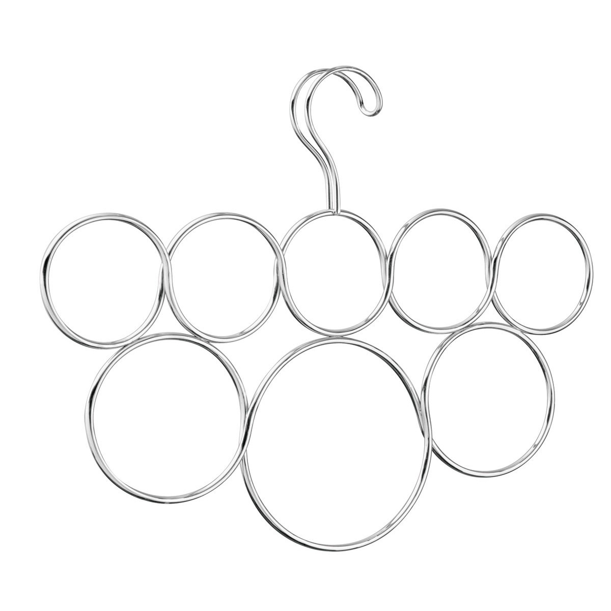 Cintre porte-écharpes 8 anneaux - Gris Cintre porte-écharpes 8 anneaux - Gris