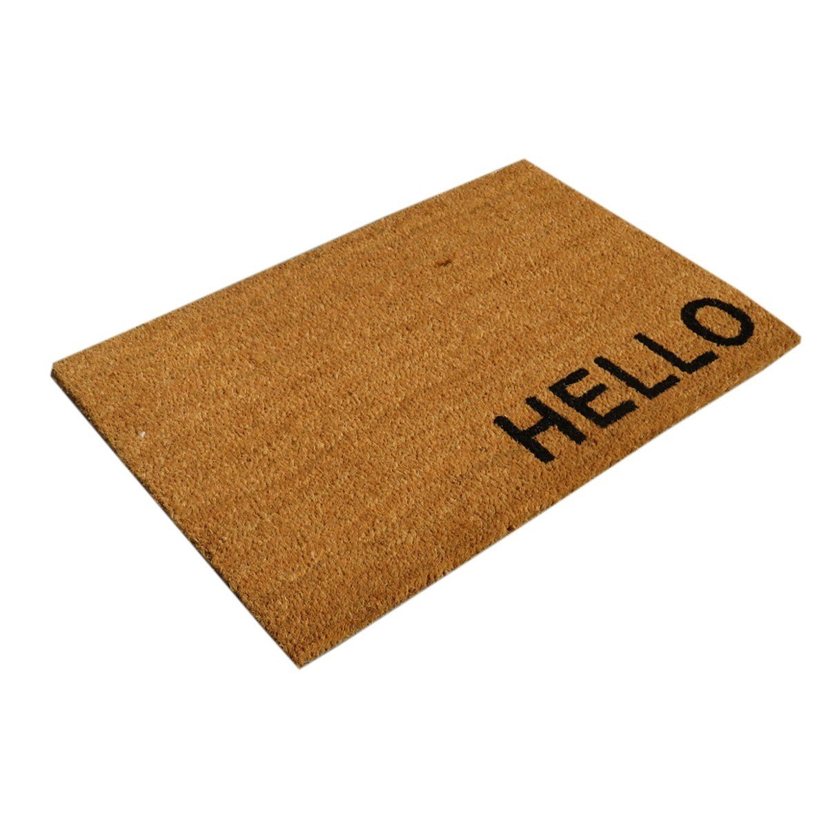 Paillasson avec motif Hello - Marron Paillasson avec motif Hello - Marron