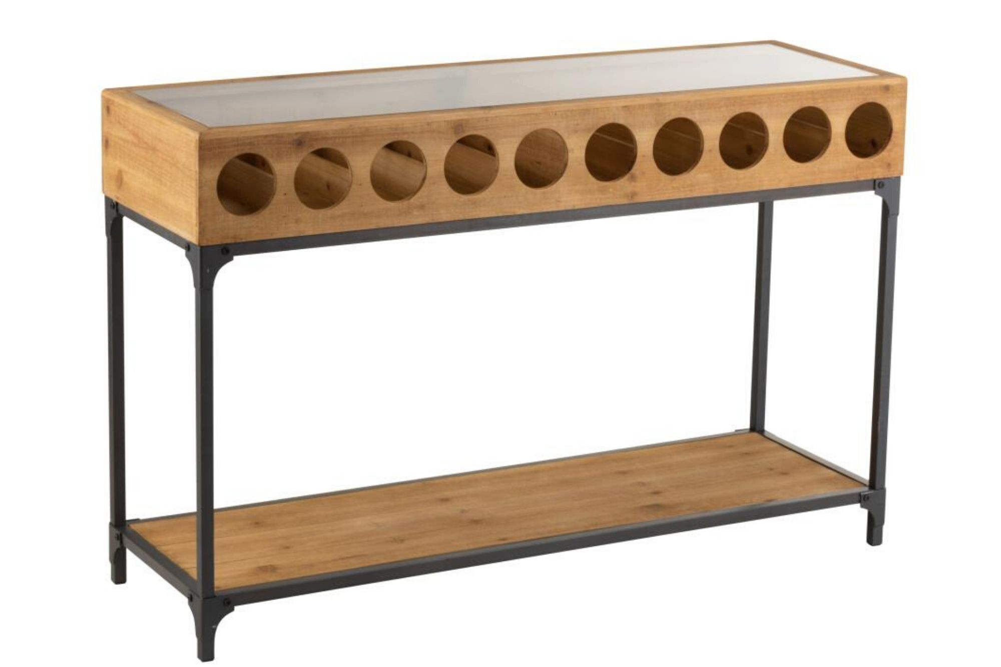 Console de rangement pour bouteilles - Marron Console de rangement pour bouteilles - Marron