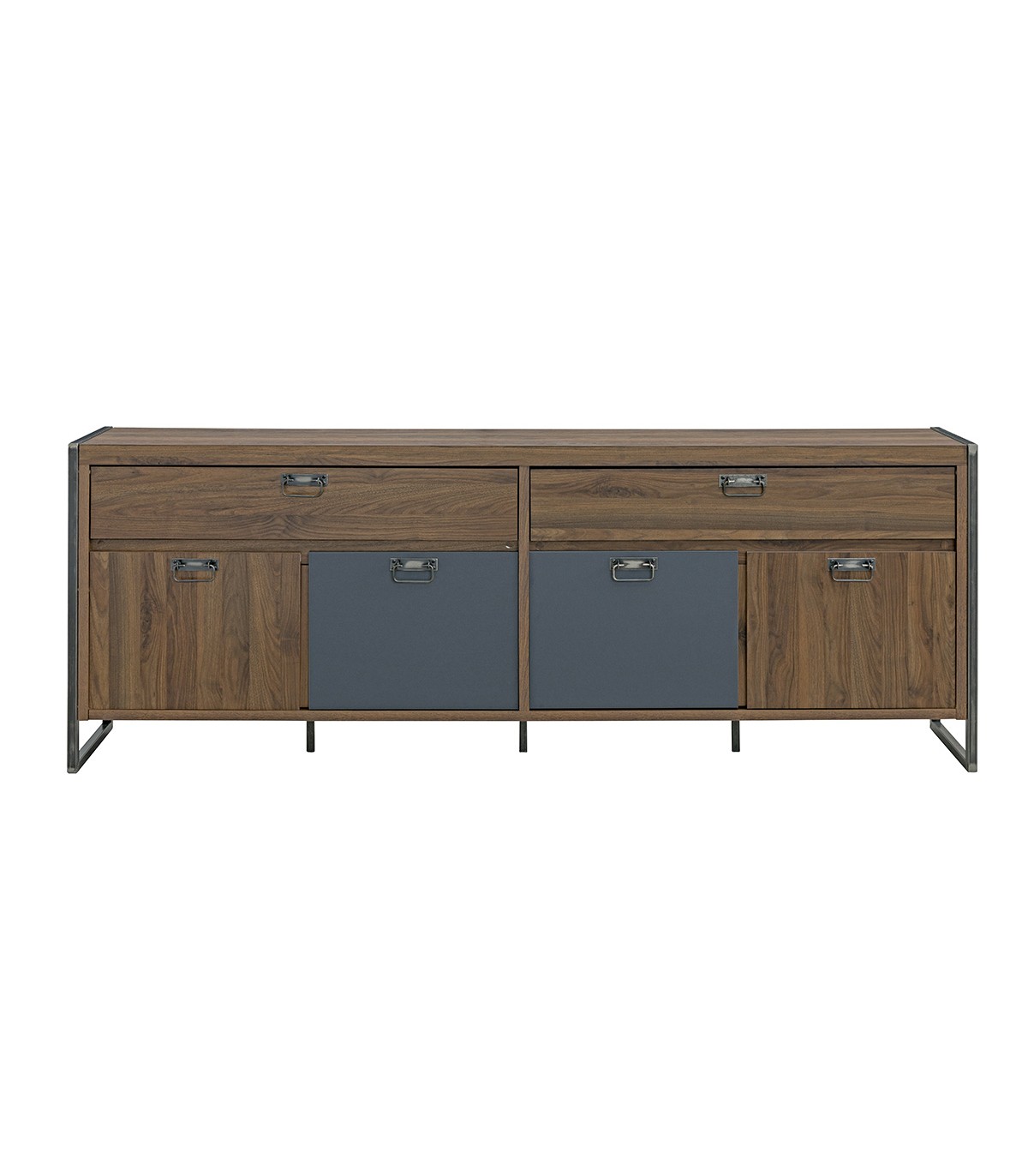 Buffet Noyer columbia 2 tiroirs 4 portes - Marron Buffet Noyer columbia 2 tiroirs 4 portes - Marron