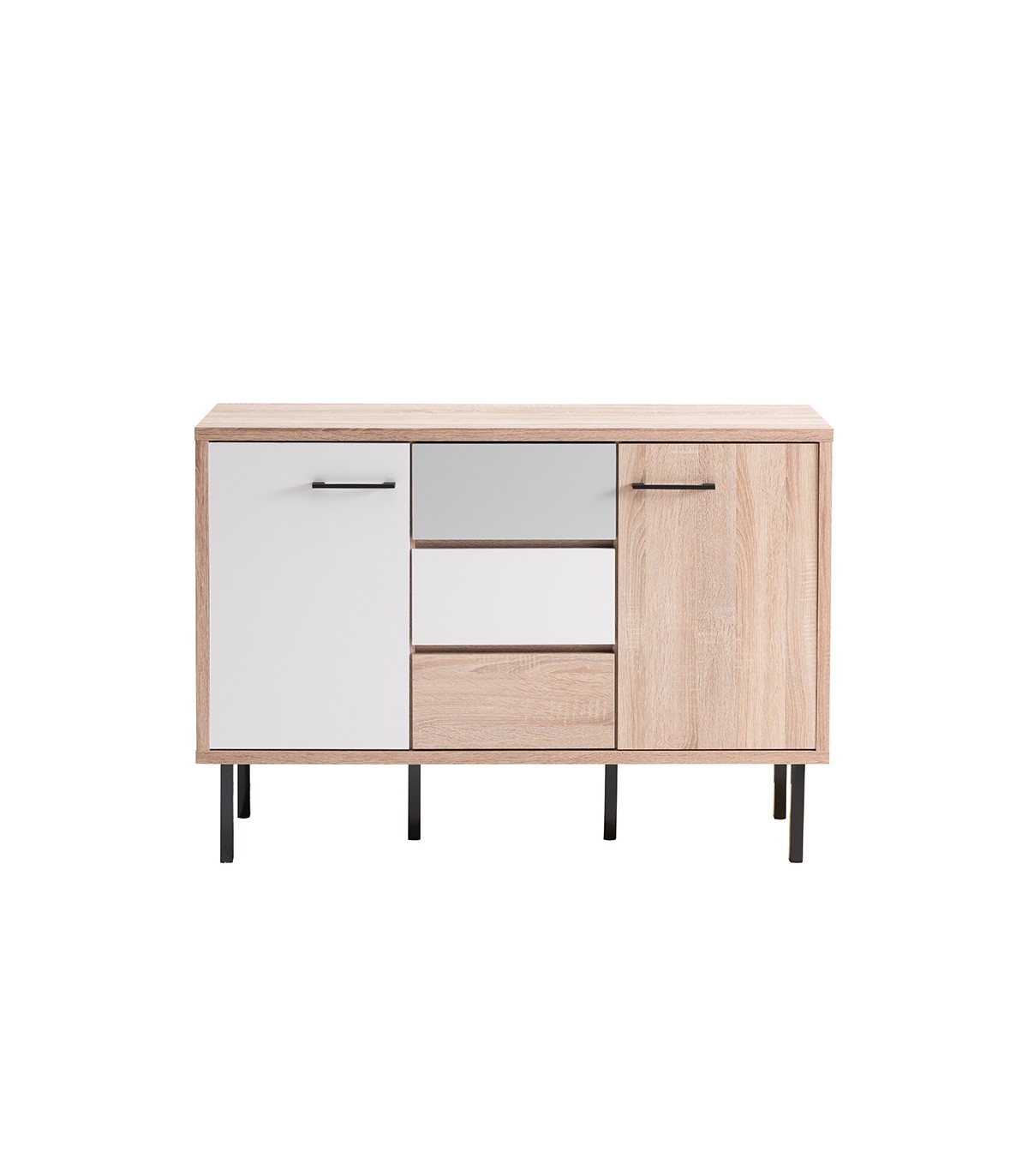 Buffet pastel 2 portes et 3 tiroirs - Marron Buffet pastel 2 portes et 3 tiroirs - Marron