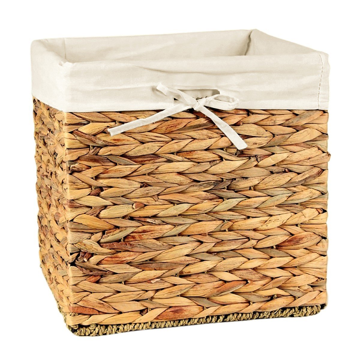 Cube de rangement en jacinthe d'eau - 32x32x32cm - Marron Cube de rangement en jacinthe d'eau - 32x32x32cm - Marron