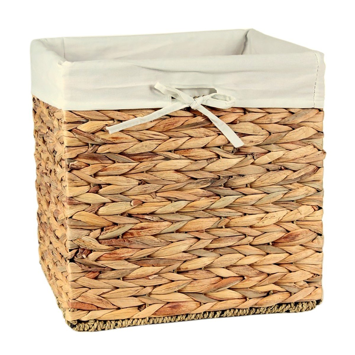 Cube de rangement en jacinthe d'eau - 28x28x28cm - Marron Cube de rangement en jacinthe d'eau - 28x28x28cm - Marron