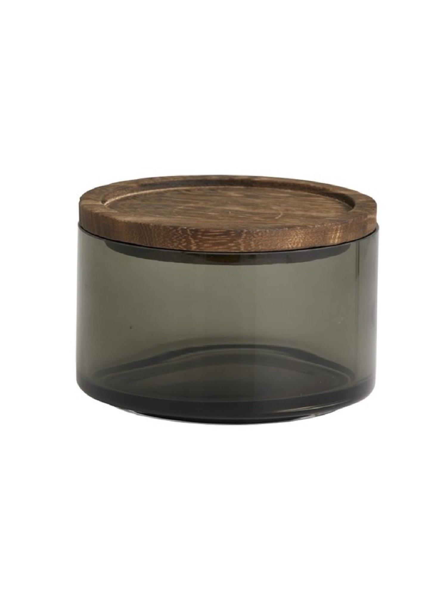 Pot en verre gris D12cm Pot en verre gris D12cm
