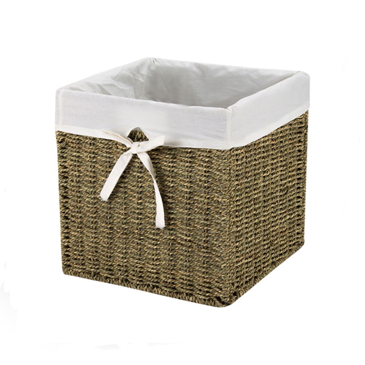 Cube de rangement en jonc de mer 28x28x28cm - Marron Cube de rangement en jonc de mer 28x28x28cm - Marron
