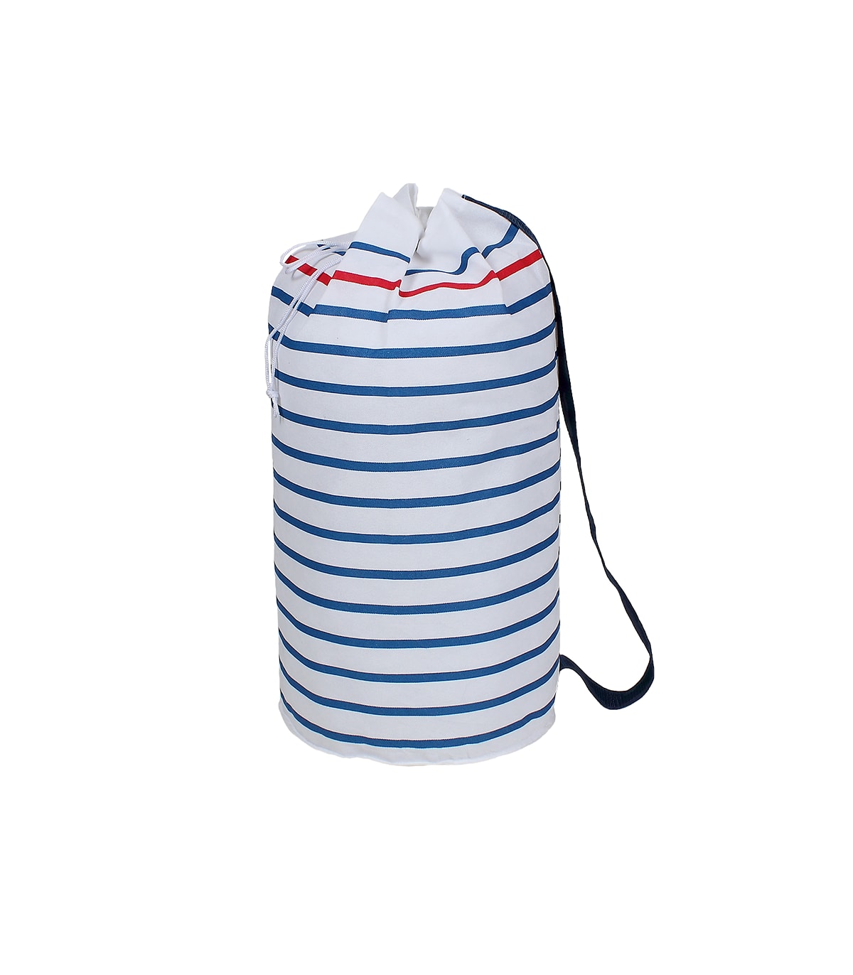 Sac à linge baluchon à rayures - 90L - Blanc Sac à linge baluchon à rayures - 90L - Blanc