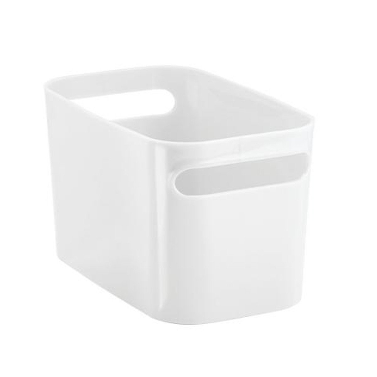Bac de rangement pour salle de bain - Blanc (photo) Bac de rangement pour salle de bain - Blanc