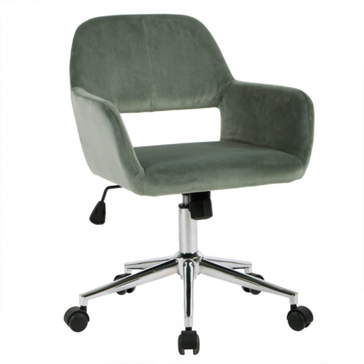 Fauteuil de bureau en velours ajustable - Vert Fauteuil de bureau en velours ajustable - Vert