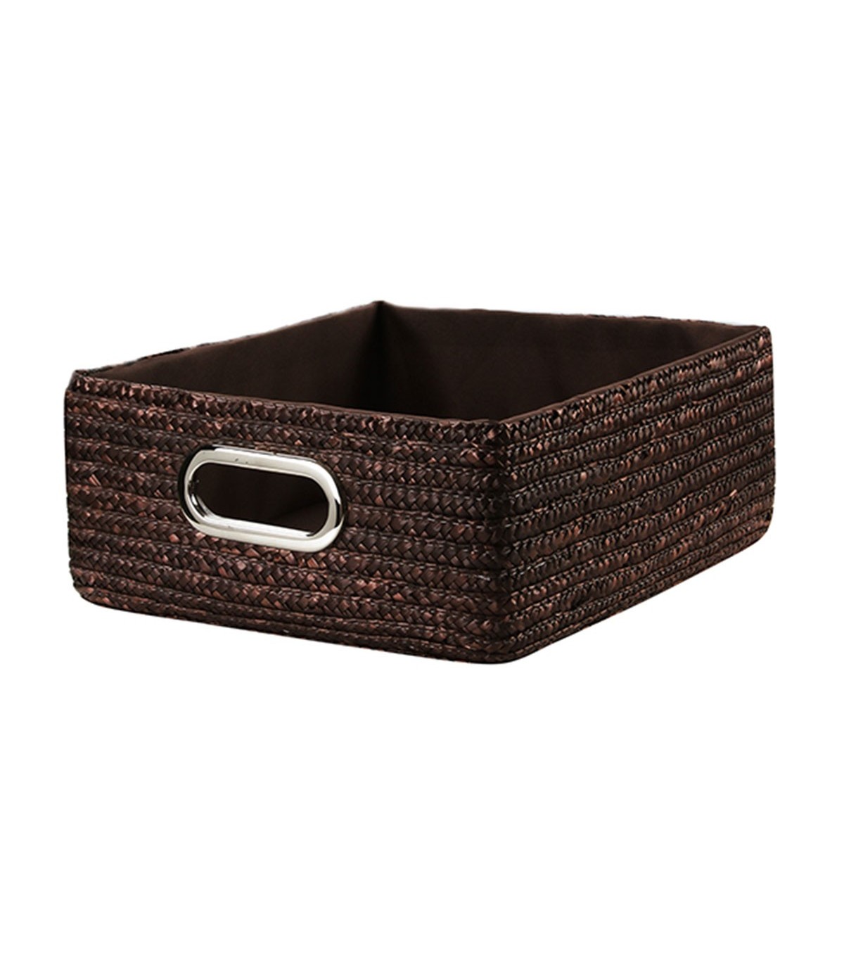 Lot de 4 Tiroirs en paille tressé - Marron foncé Lot de 4 Tiroirs en paille tressé - Marron foncé
