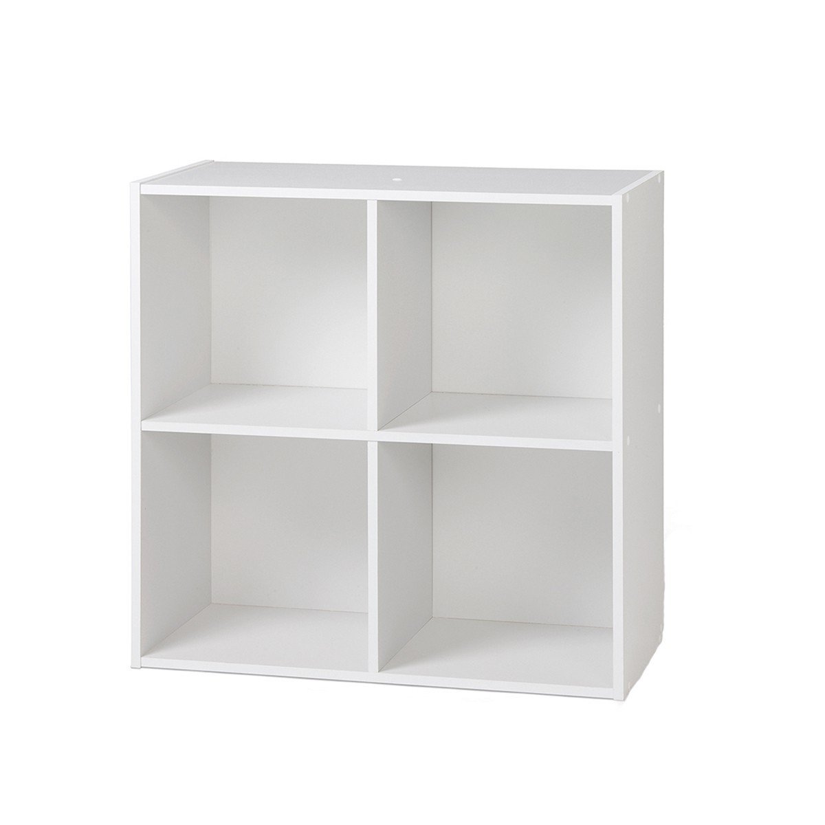 Etagère de rangement carré avec 4 cases - Blanc Etagère de rangement carré avec 4 cases - Blanc