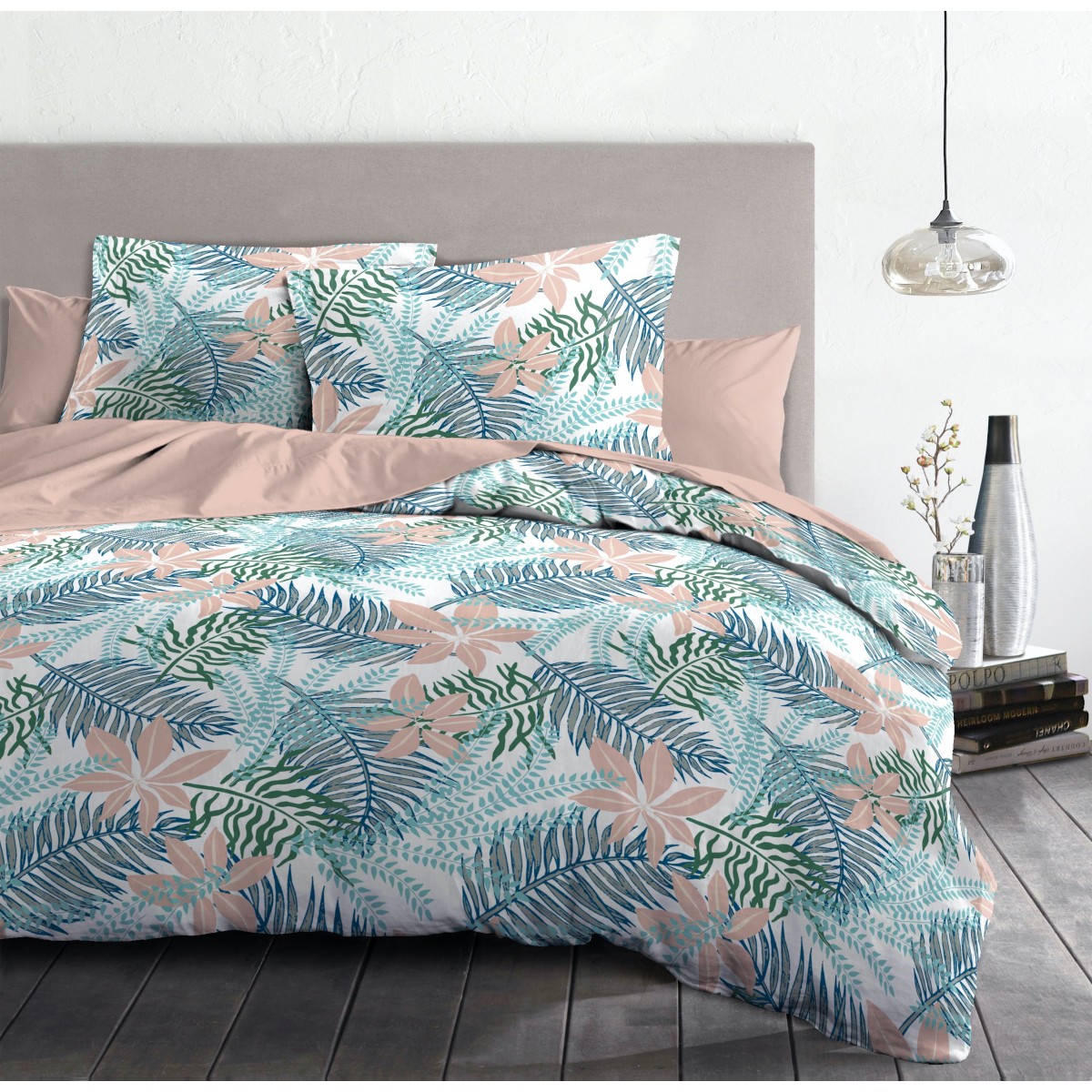 AMAZONIE Parure de couette 100% coton - Rose - 240x260 cm AMAZONIE Parure de couette 100% coton - Rose - 240x260 cm