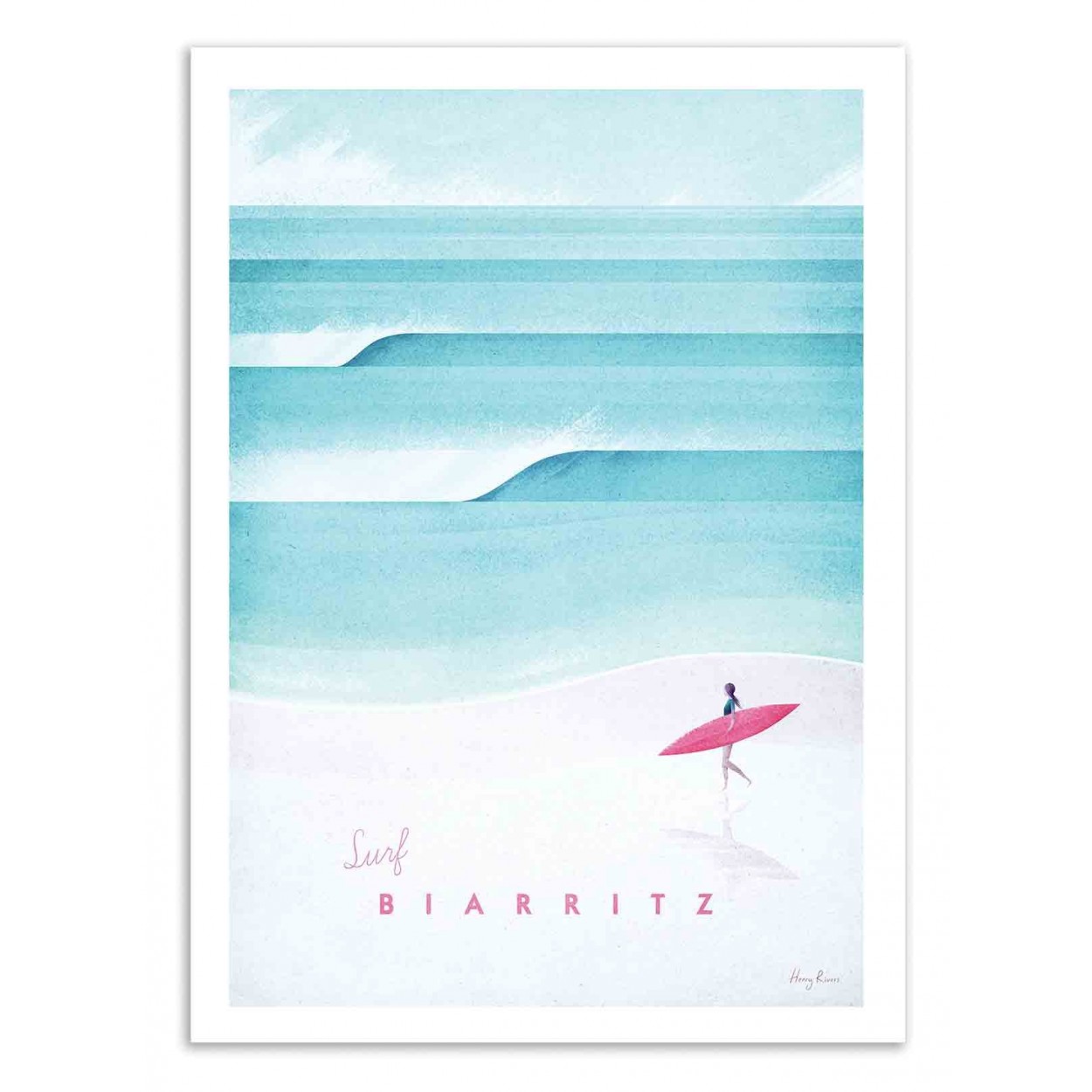 SURF BIARRITZ - Affiche d'art 50 x 70 cm SURF BIARRITZ - Affiche d'art 50 x 70 cm