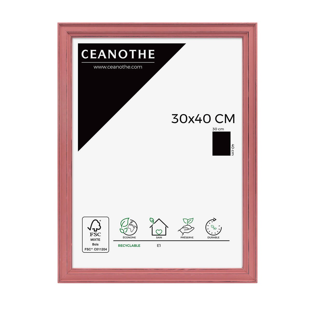 Cadre photo Belle-Ile rouge 30x40 cm Cadre photo Belle-Ile rouge 30x40 cm