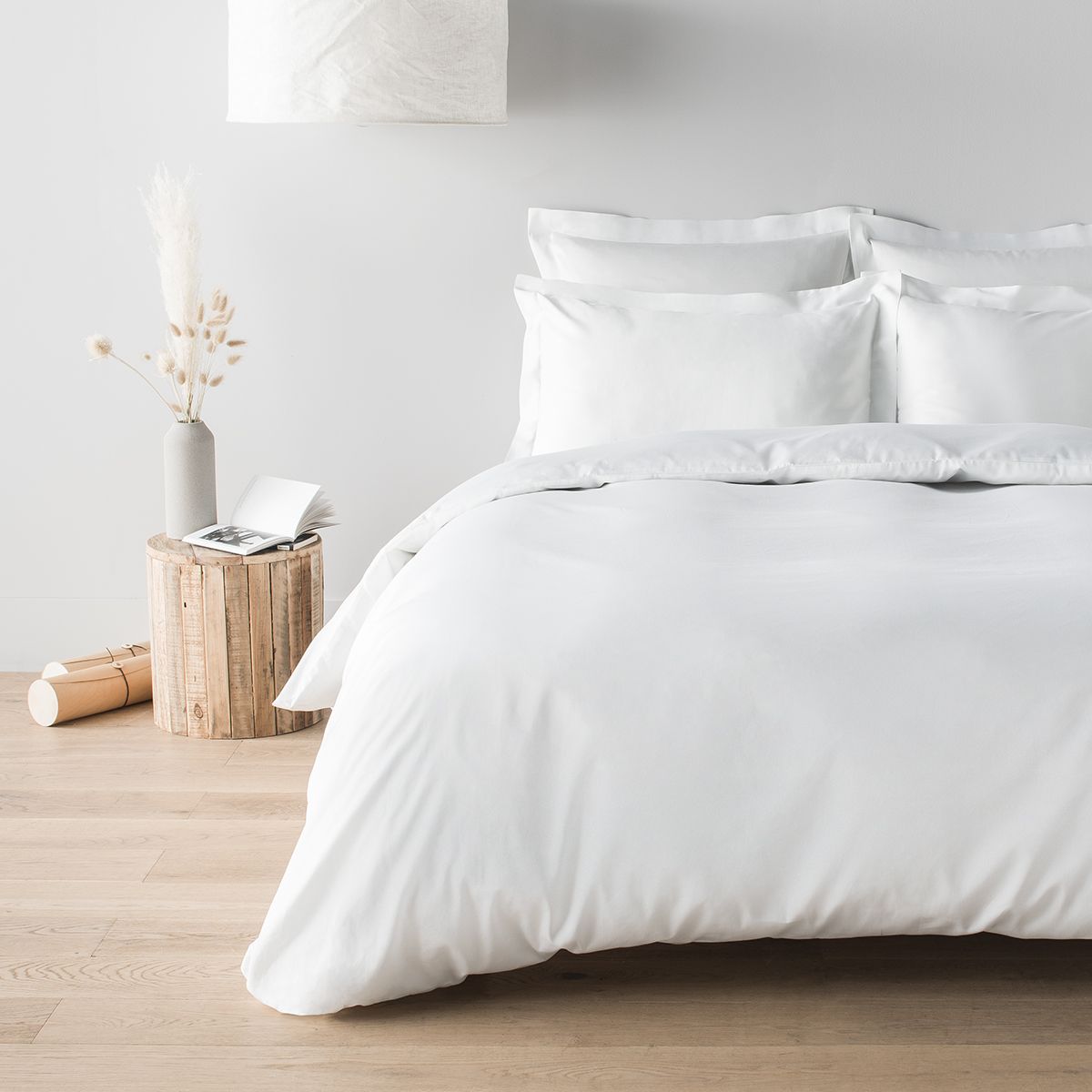 en Coton Bio Blanc 240x280 cm en Coton Bio Blanc 240x280 cm