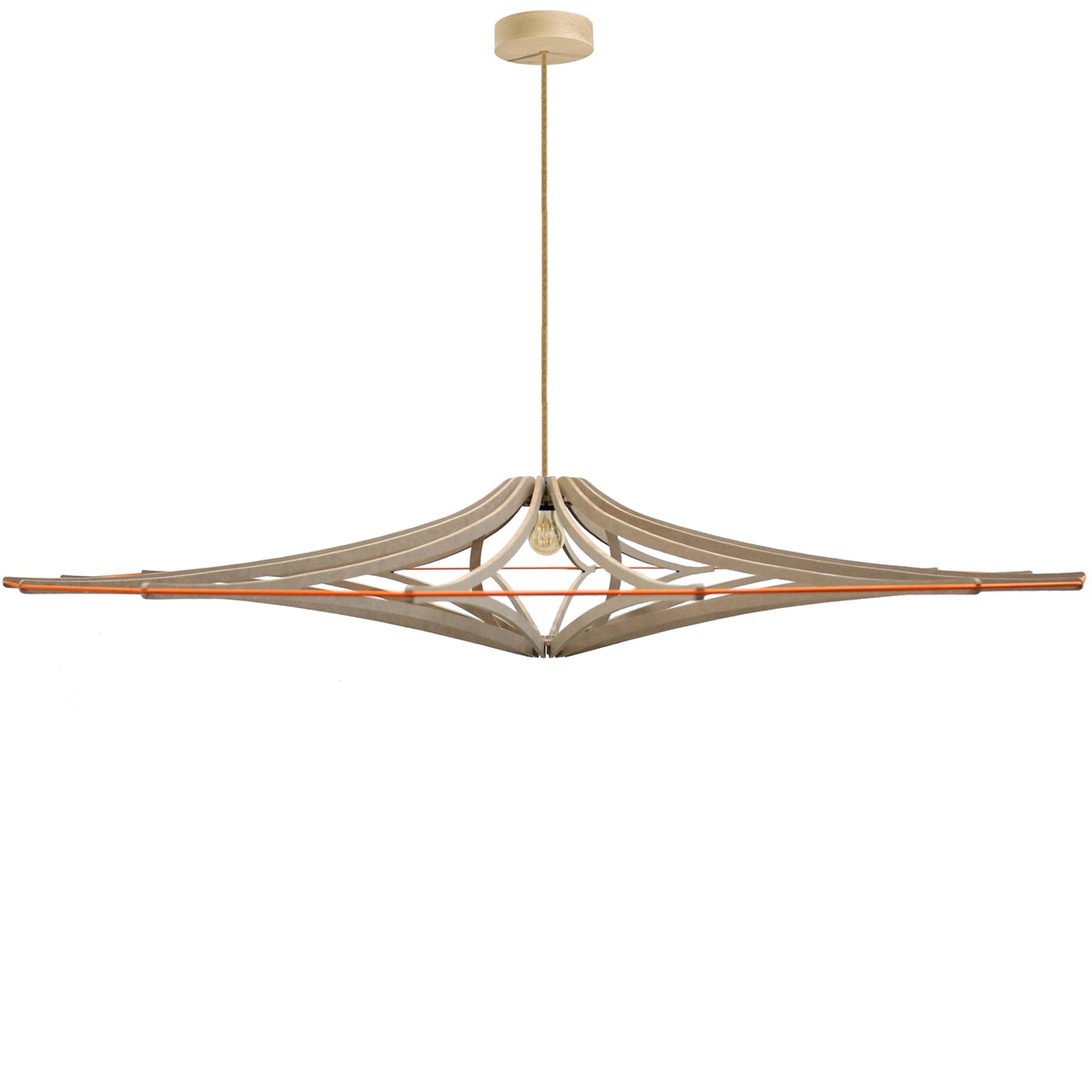 Suspension bois design orange D180cm Suspension bois design orange D180cm