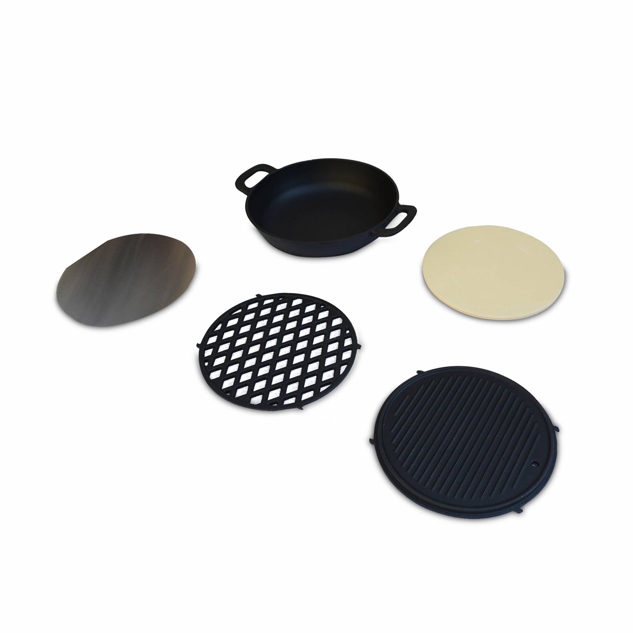 Ensemble de cuisson pour barbecue au charbon – wok grille plaque Ensemble de cuisson pour barbecue au charbon – wok grille plaque