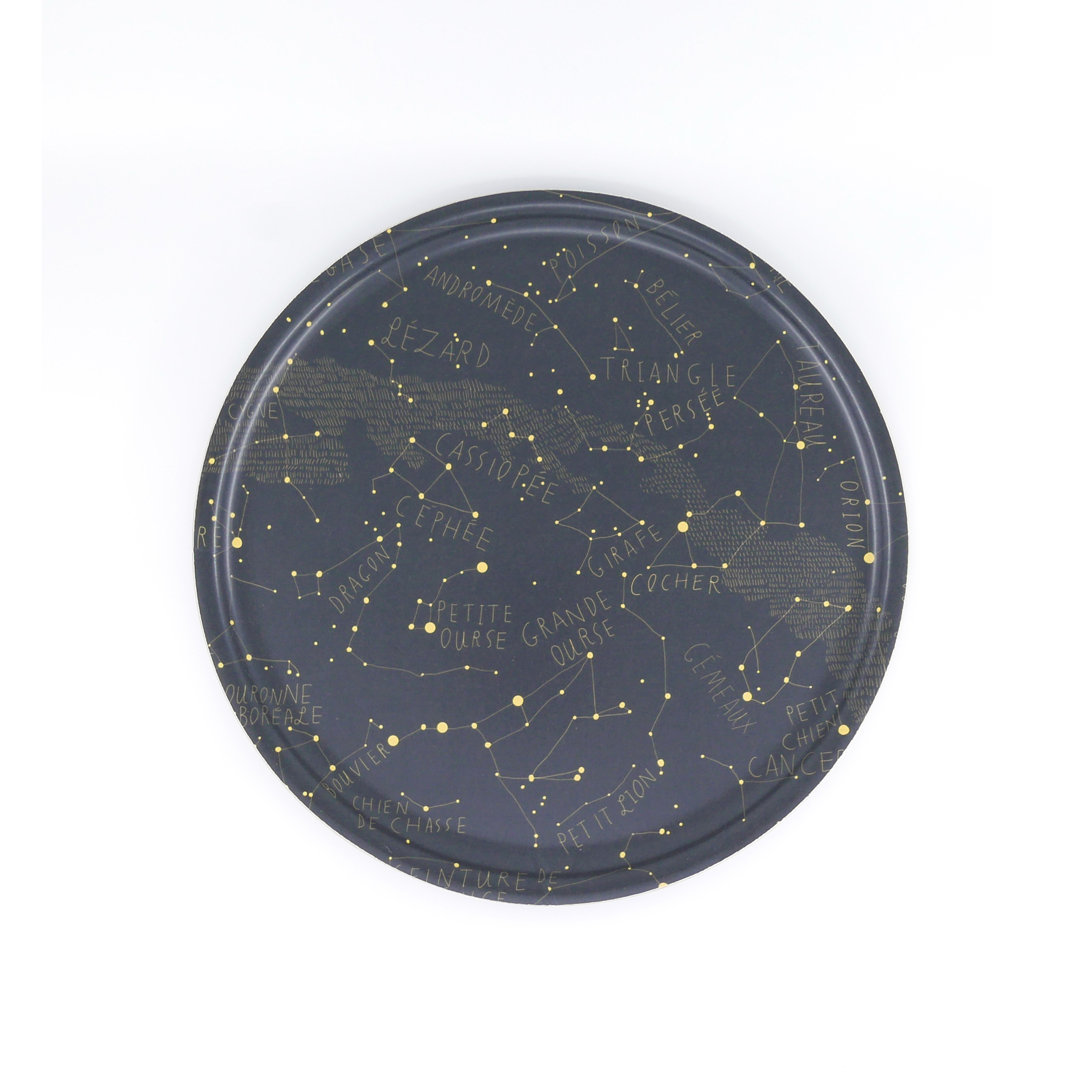 Plateau rond en bois constellation D35cm