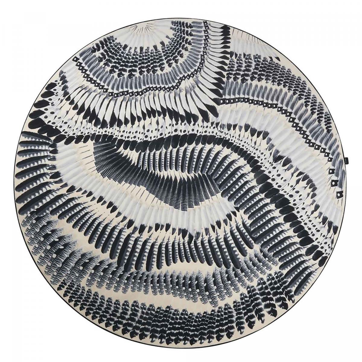 Tapis rond en polyamide gris 250x250 rond