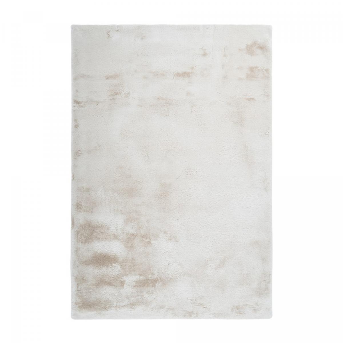 Tapis shaggy poils long en polyester crème 60x110 Tapis shaggy poils long en polyester crème 60x110