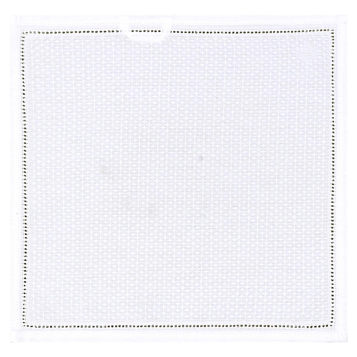Carré visage en coton blanc 30 x 30 Carré visage en coton blanc 30 x 30