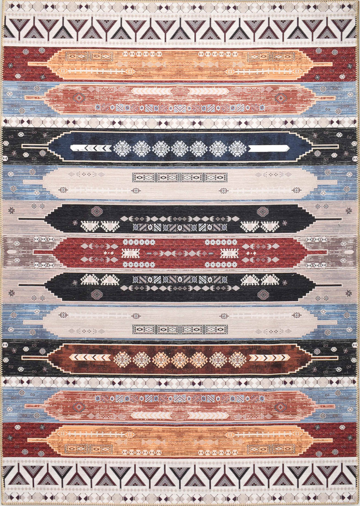 Tapis vintage lavable en machine multicolore 160x230 Tapis vintage lavable en machine multicolore 160x230