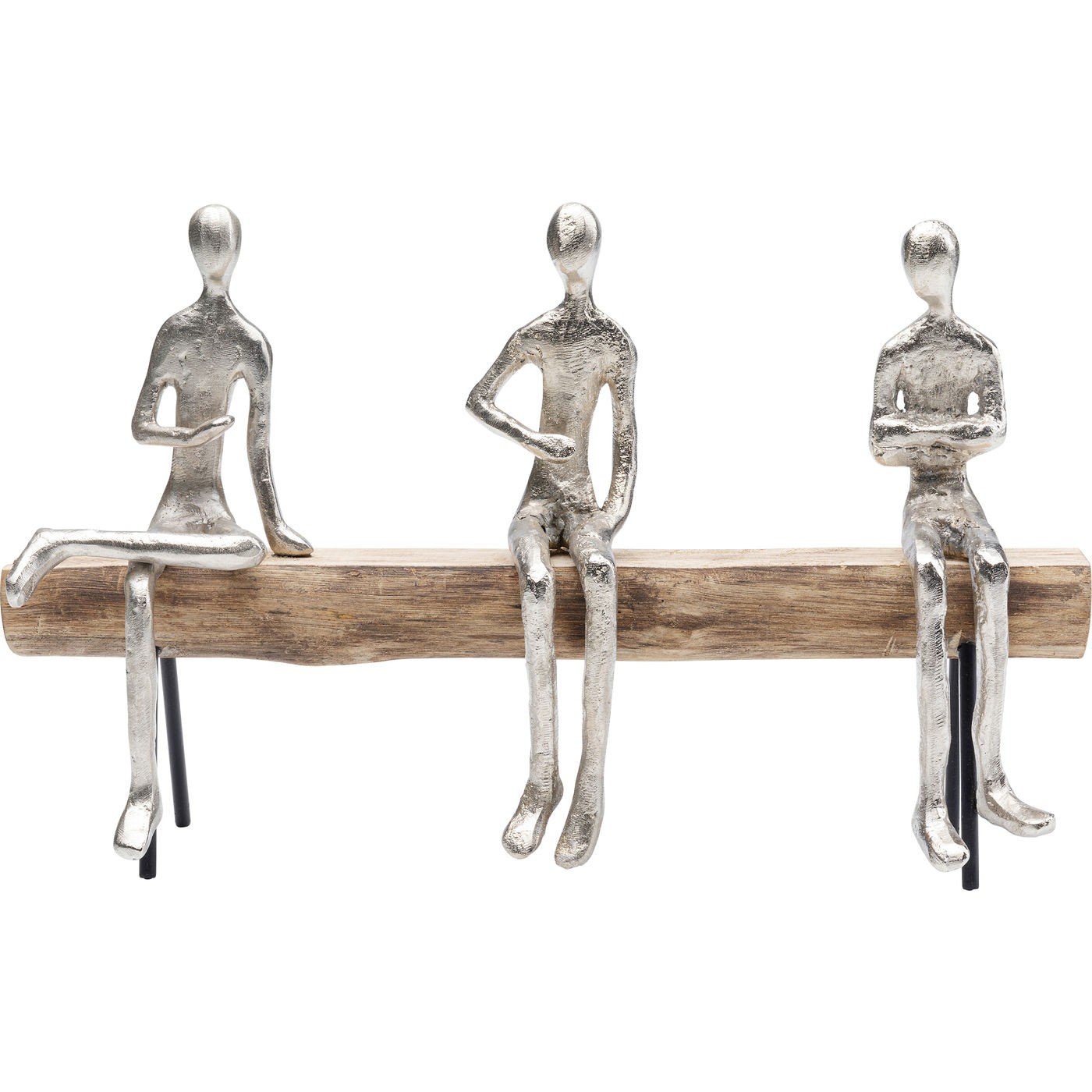 Déco amis banc en bois et aluminium Déco amis banc en bois et aluminium