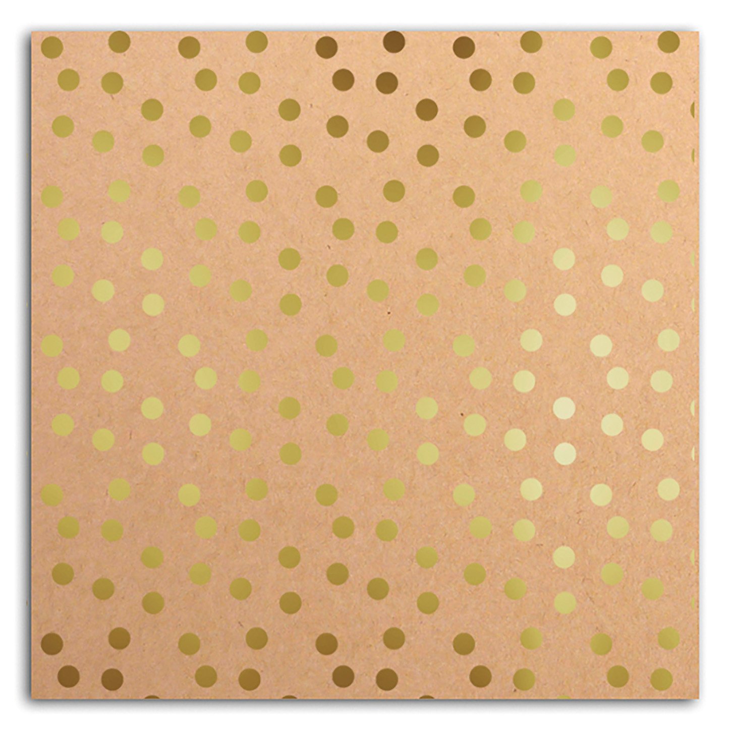 Papier scrapbooking Mahé Kraft Pois 30,5x30,5 cm Papier scrapbooking Mahé Kraft Pois 30,5x30,5 cm