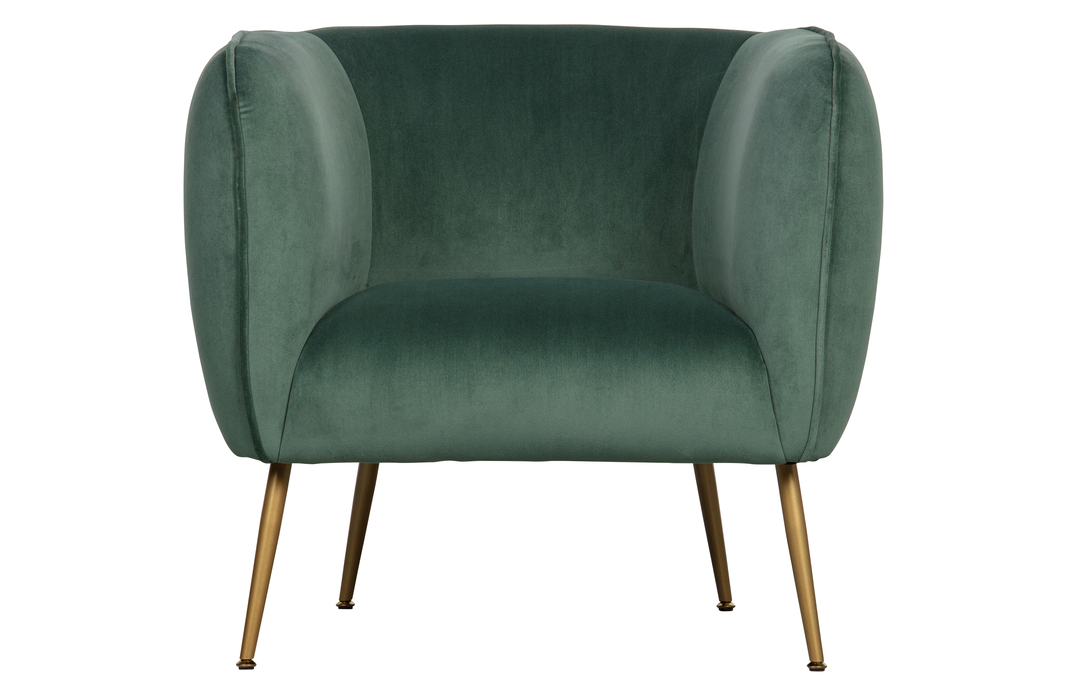 Fauteuil en velours pieds dorés vert Fauteuil en velours pieds dorés vert