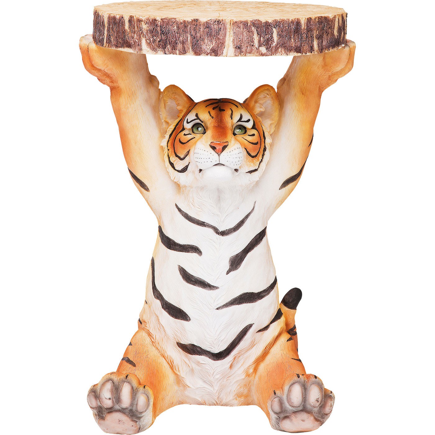 table d'appoint tigre en polyrésine