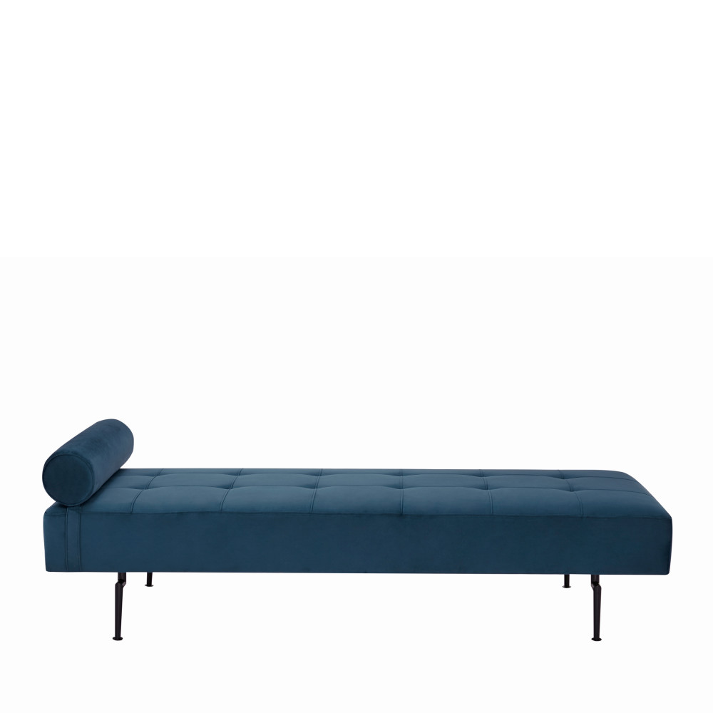 Méridienne en velours bleu marine Méridienne en velours bleu marine