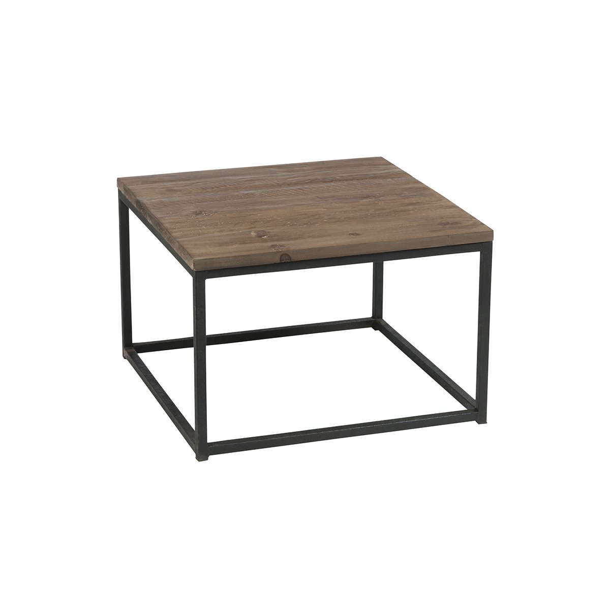 Table basse bois et métal minimaliste