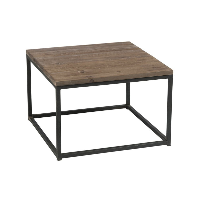 Table basse minimaliste en bois et métal