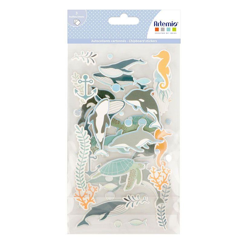 3 stickers cartonnés fonds marins (photo) 3 stickers cartonnés fonds marins