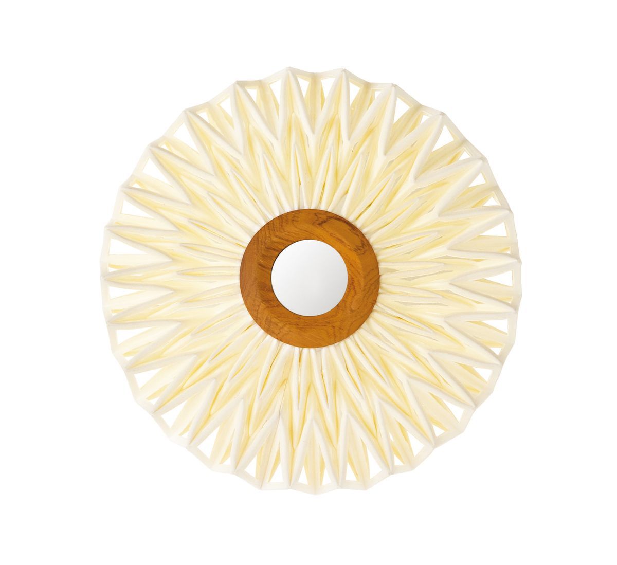 Applique en tissu blanc cassé avec miroir D40 Applique en tissu blanc cassé avec miroir D40